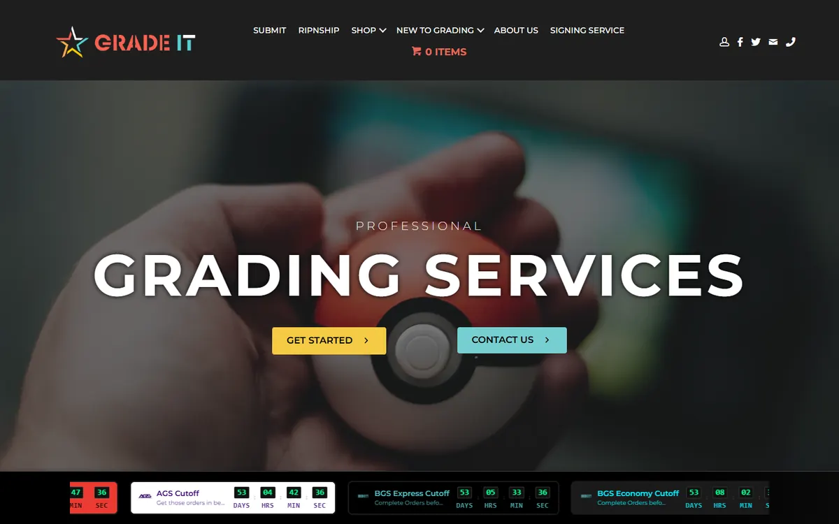 GradeIt website homepage