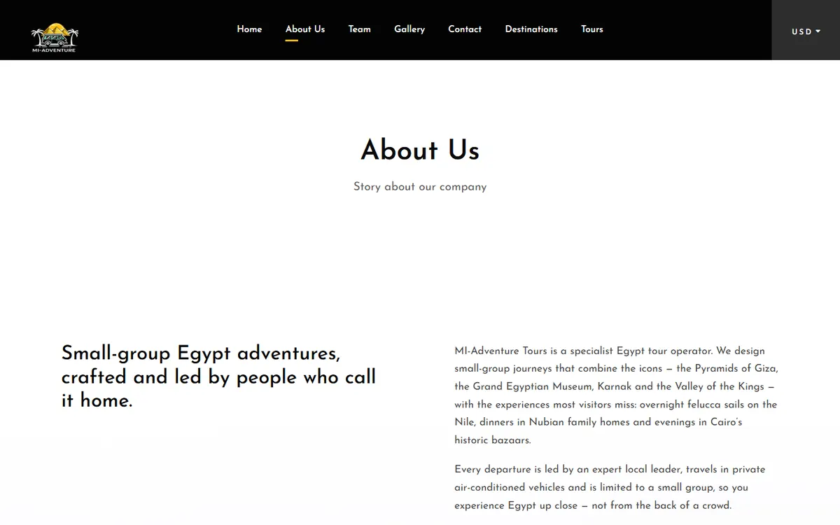 About page